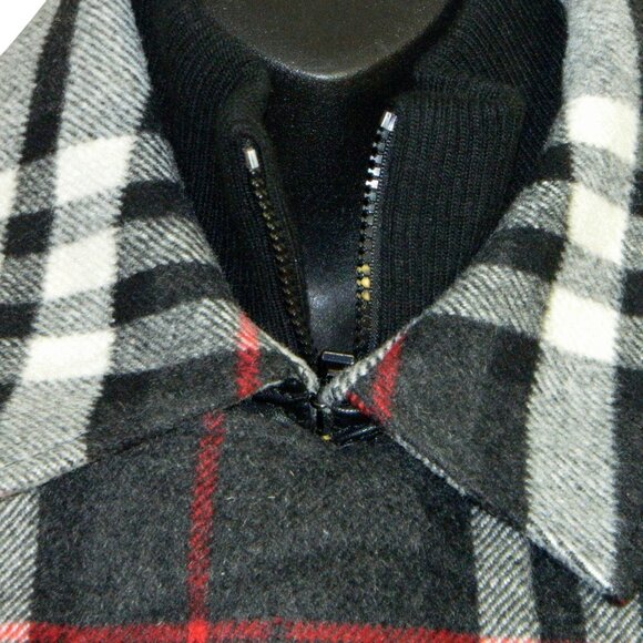 Plaid Peacoat Designer Hip Hop Sean John Size Large - Picture 3 of 14